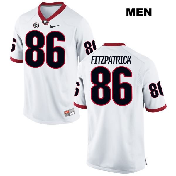 Georgia Bulldogs Men's John FitzPatrick #86 NCAA Authentic White Nike Stitched College Football Jersey VSO6356JS